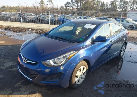 2016 Hyundai Elantra Se from USA, damaged, VIN 5NPDH4AE8GH701099